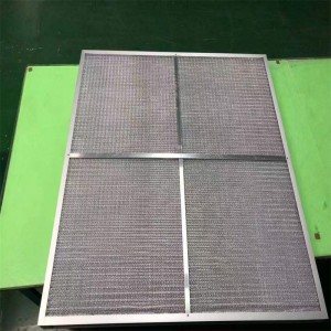 Kaupallinen keittiö Range Hood Metal Mesh Grease Filter/aluminium Pestävä laskostettu paneeli Pre LVA-suodatin
